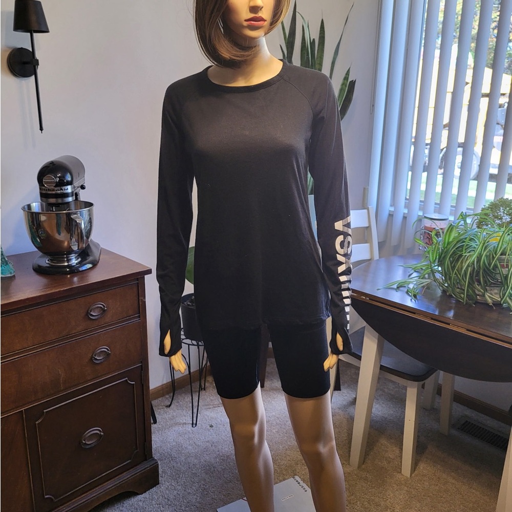 Victoria's Secret Black Long Sleeve Tee with Thumbholes